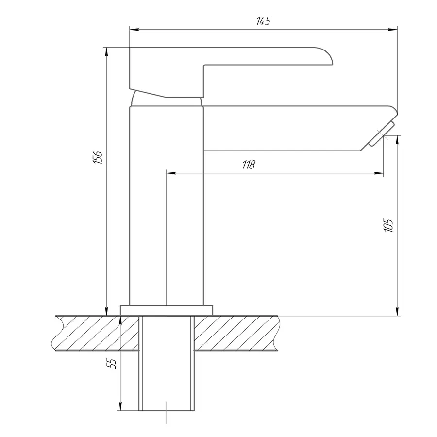Змішувач для умивальника DOMINO PRESTIGE DPS-101