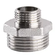 Ніпель редукційний нікельований 1″ЗР х 1/2″ЗР штампований А0513А(нк) VA Ніпель редукційний нікельований 1″ЗР х 1/2″ЗР штампований А0513А(нк) VA