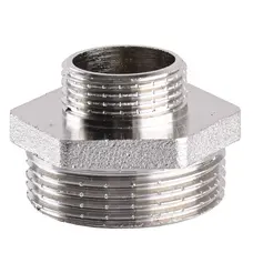 Ніпель редукційний нікельований 1 1/4″ЗР х 3/4″ЗР штампований А0593А(нк) VA Ніпель редукційний нікельований 1 1/4″ЗР х 3/4″ЗР штампований А0593А(нк) VA