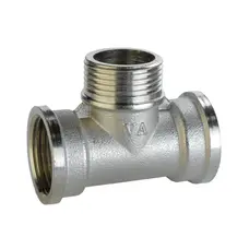 Трійник нікельований 3/4″ВР х 3/4″ЗР х 3/4″ВР штампований А0252А(нк) VA Трійник нікельований 3/4″ВР х 3/4″ЗР х 3/4″ВР штампований А0252А(нк) VA