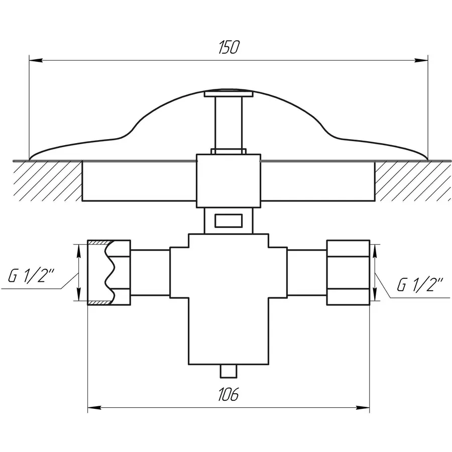 Кран-дозатор Tremolada 469 монтаж у підлогу 1/2″х1/2″ (Italy)