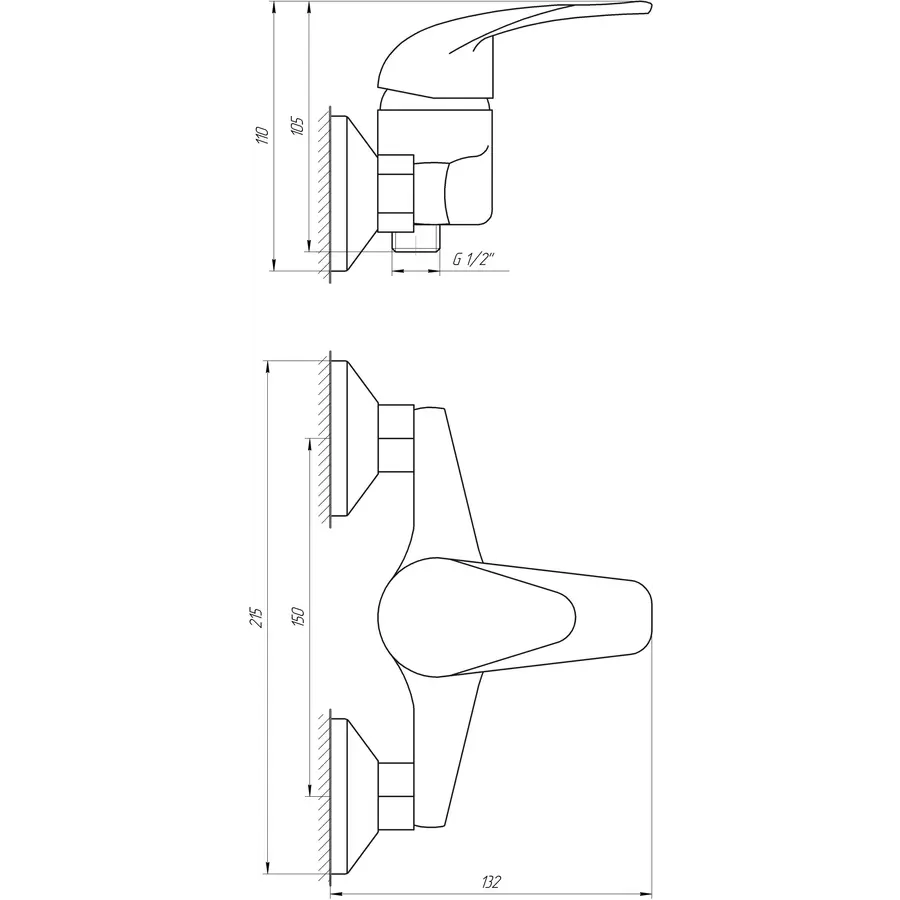 Змішувач для душу EcoMix ENERGO E-GEZ-105