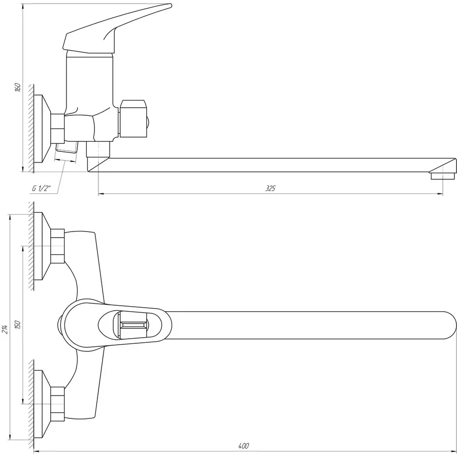 Змішувач для ванни EcoMix ENERGO M-GEM-208