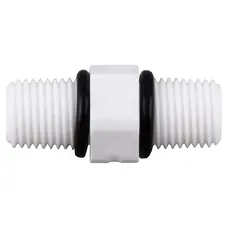 Ніпель пласт. з ущільнювальними кільцями. 1/4"х1/4" ST050-А