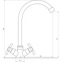 Кухонный смеситель DOMINO DK-H1-2N-Chrom