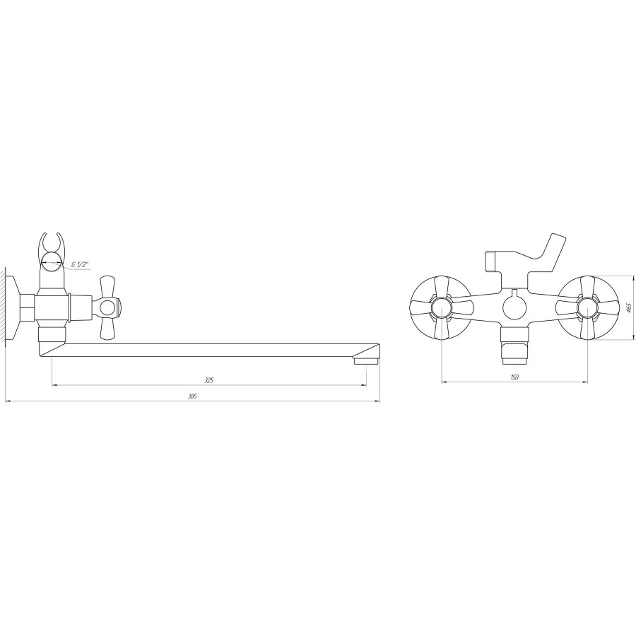 Змішувач для ванни DOMINO DB-RS-0316-SHARM