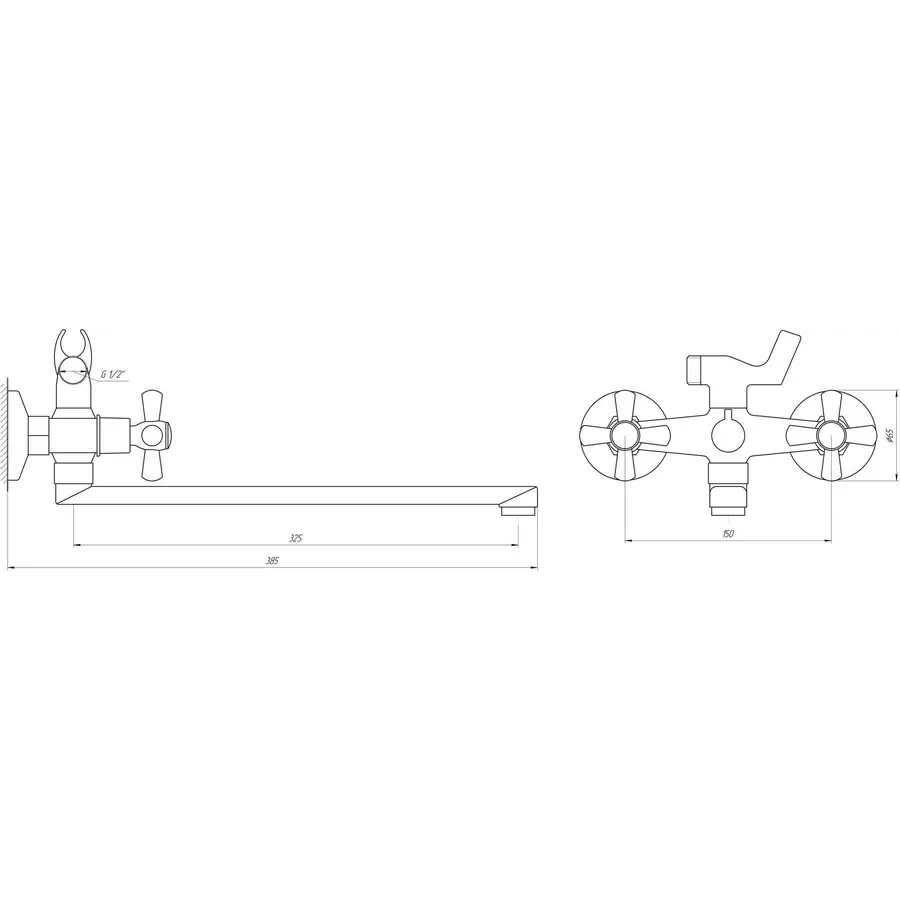 Смеситель для ванны DOMINO DBRS-0316-SHARM
