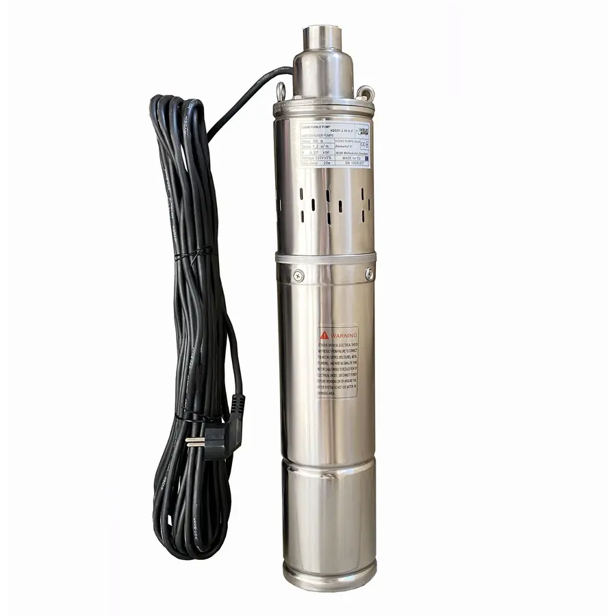 Насос скважинный шнековый VOLKS pumpe 4QGD 1,2-50-0,37кВт 4 дюйма + кабель 15м