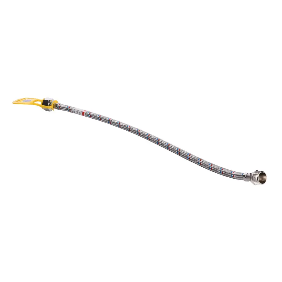 Шланг нержавіюча сталь ECO FIX 1/2″х1/2″ ЗВ 0,8 м EPDM