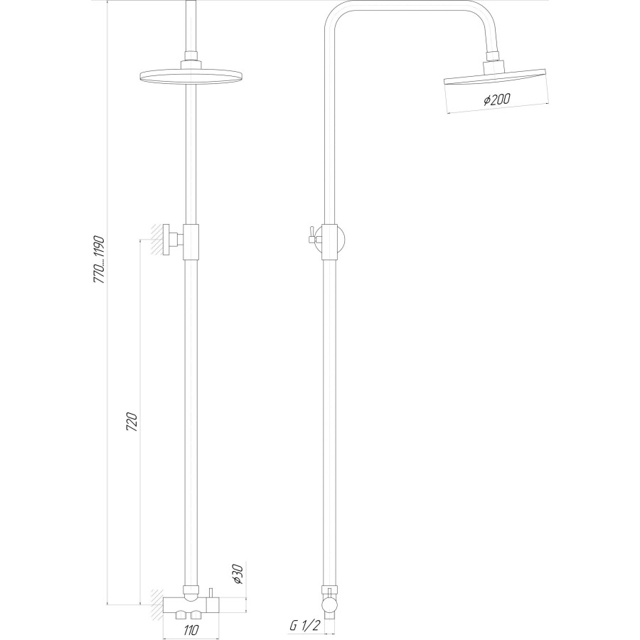 Душова колона Globus Lux LAZER GL-BAR-0101