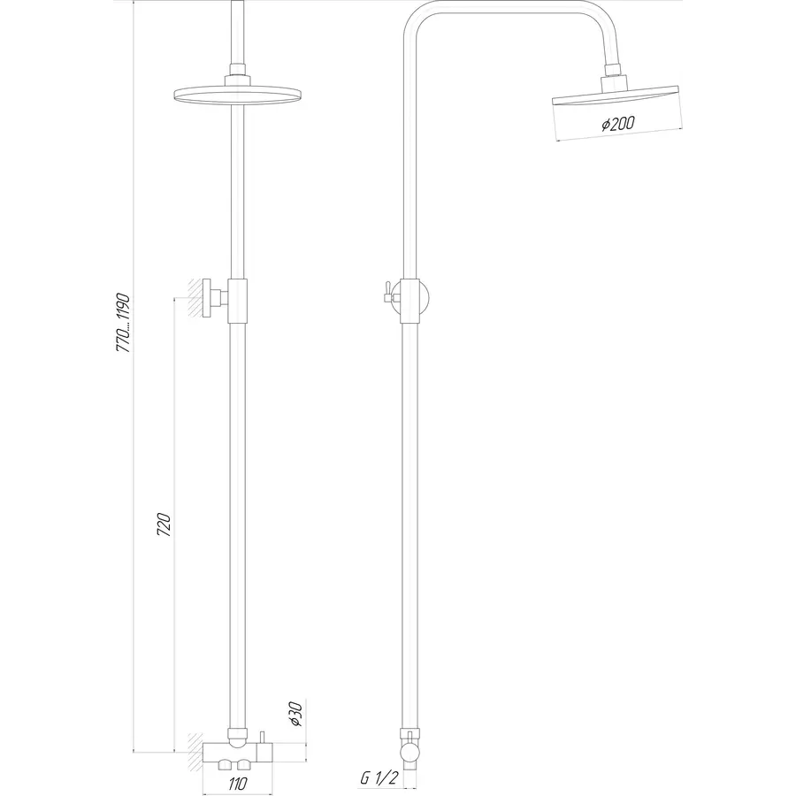 Душова колона Globus Lux LAZER GL-BAR-0101