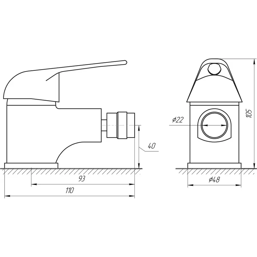 Змішувач для біде Globus Lux Sena GLS-106