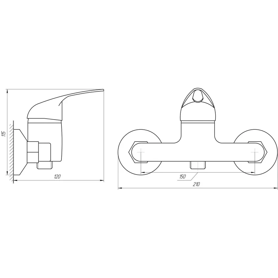 Смеситель для душа Globus Lux Sena GLS-105