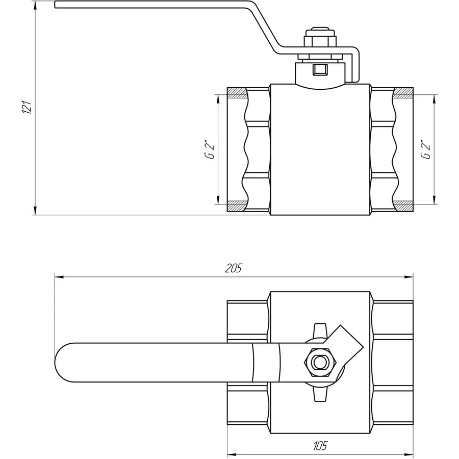 Кран кульовий прямий Q PROFESSIONAL 2″ ВВ КР QP151 PN40