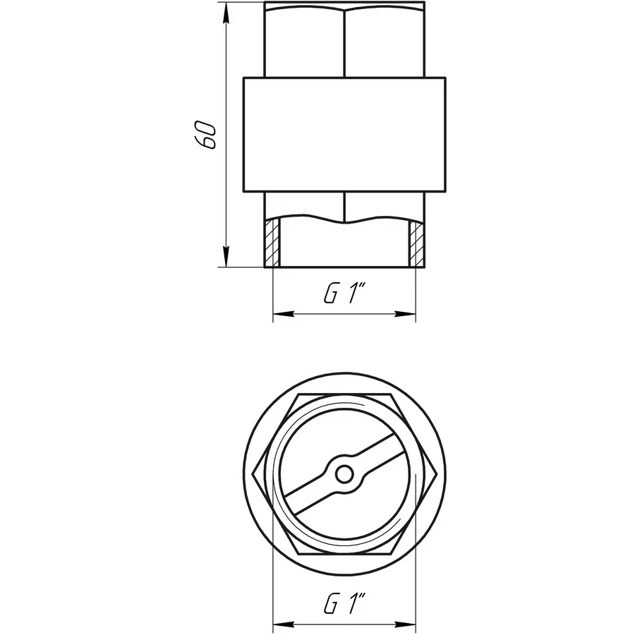 Клапан обратного хода воды PROFESSIONAL 1 "QP100