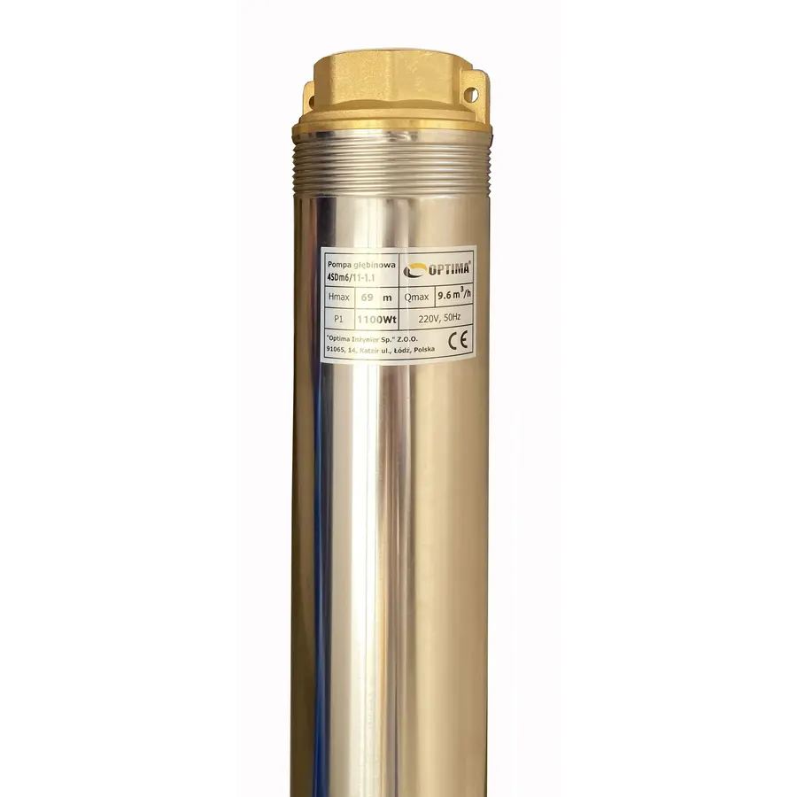 Насос свердловинний з підв, стійк, до піску OPTIMA 4SDm6/11 1,1 кВт 69м + пульт+кабель 15м NEW