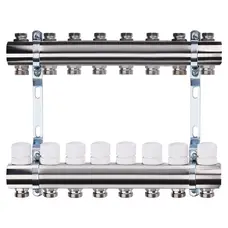 Коллектор с регуляторами и креплением ECO 001B 1 "x8