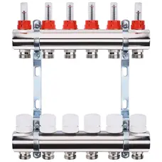 Коллектор с измерителем затрат, регуляторами и креплением ECO 001A 1 "x6