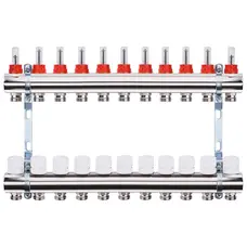 Коллектор с измерителем затрат, регуляторами и креплением ECO001A 1 "x11