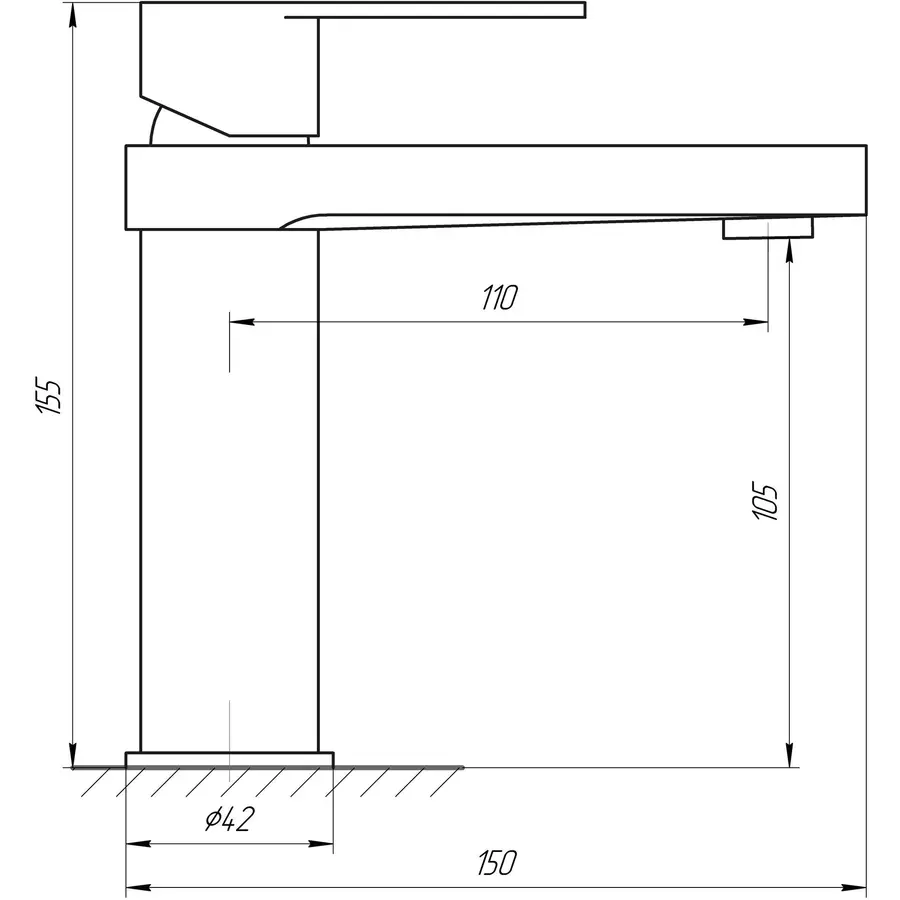 Змішувач для умивальника TOPAZ SARDINIA TS 08201-H18