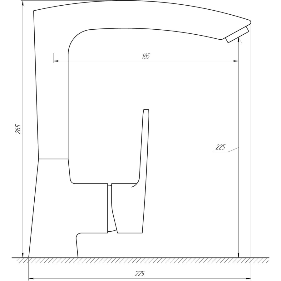 Кухонний змішувач сталевий Globus Lux SEVA GLSV-033S