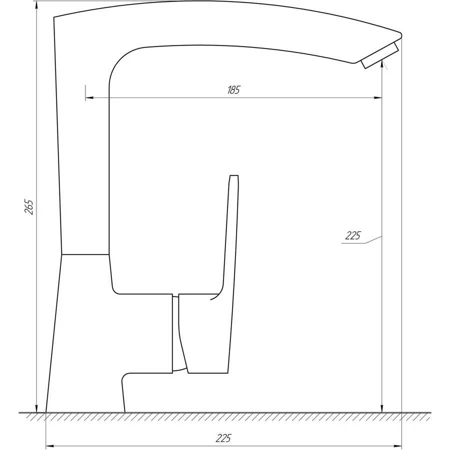Кухонный смеситель стальной Globus Lux SEVA GLSV-033S