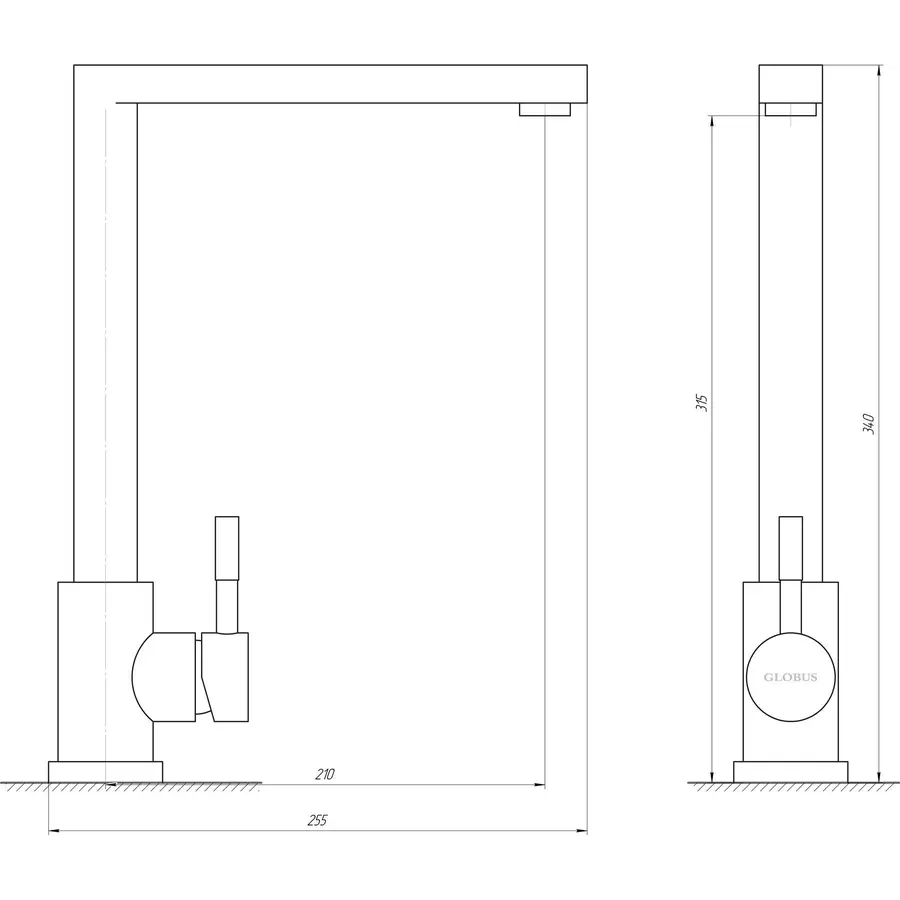 Смеситель для кухни Globus Lux ALPEN SUS-112