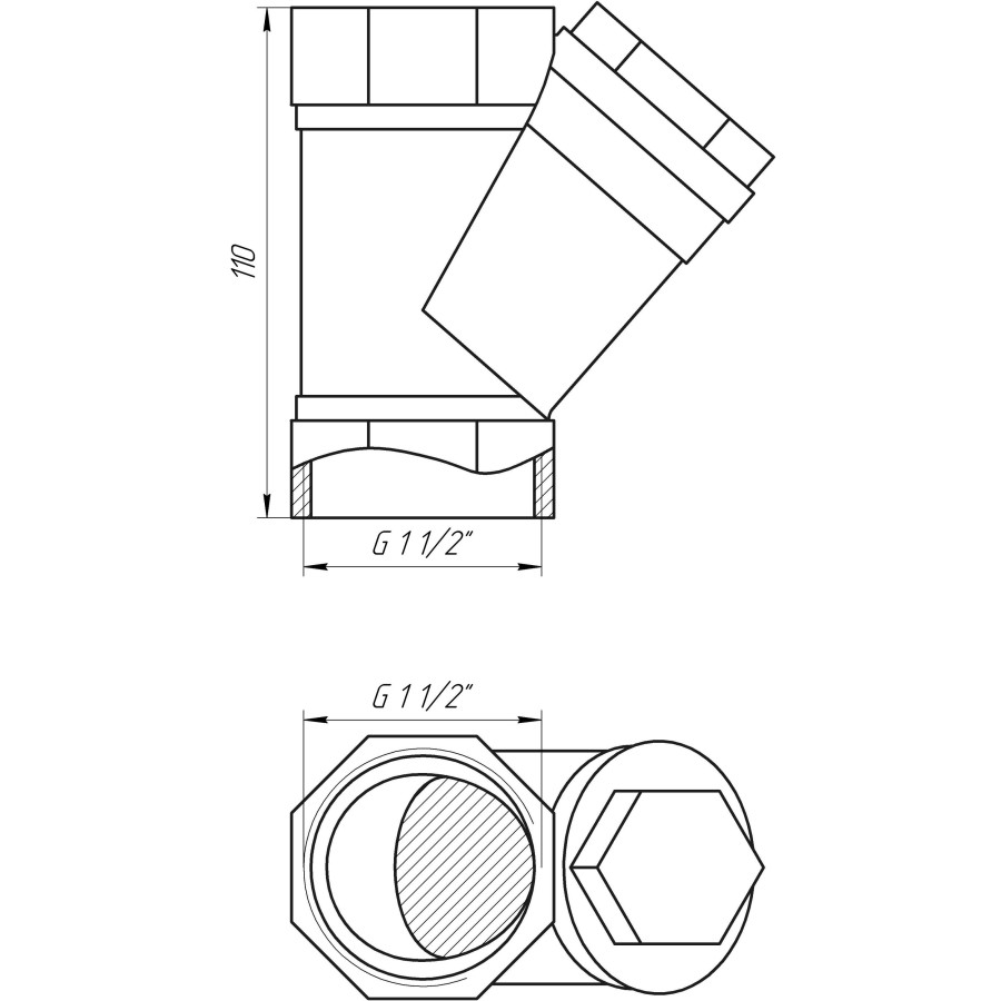 Фільтр грубого очищення SELBA 1 1/2″ SL1512