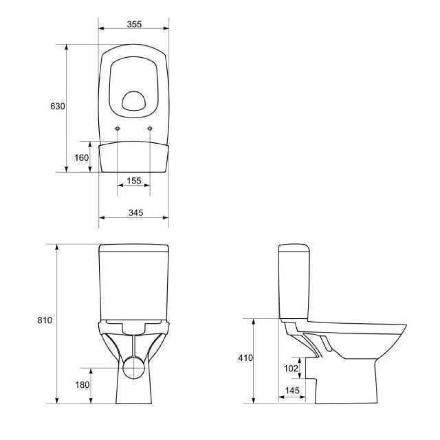 Компакт Cersanit 637 CARINA CLEAN ON 011 3/5 с крышкой slim дюр лифт