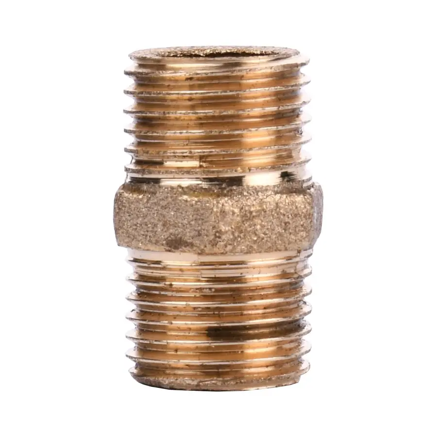 Ніпель латунний 1/4″ЗР х 1/4″ЗР ливарний 542Б