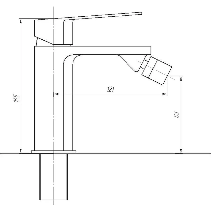Змішувач для біде TOPAZ ODISS TO 18601-H52
