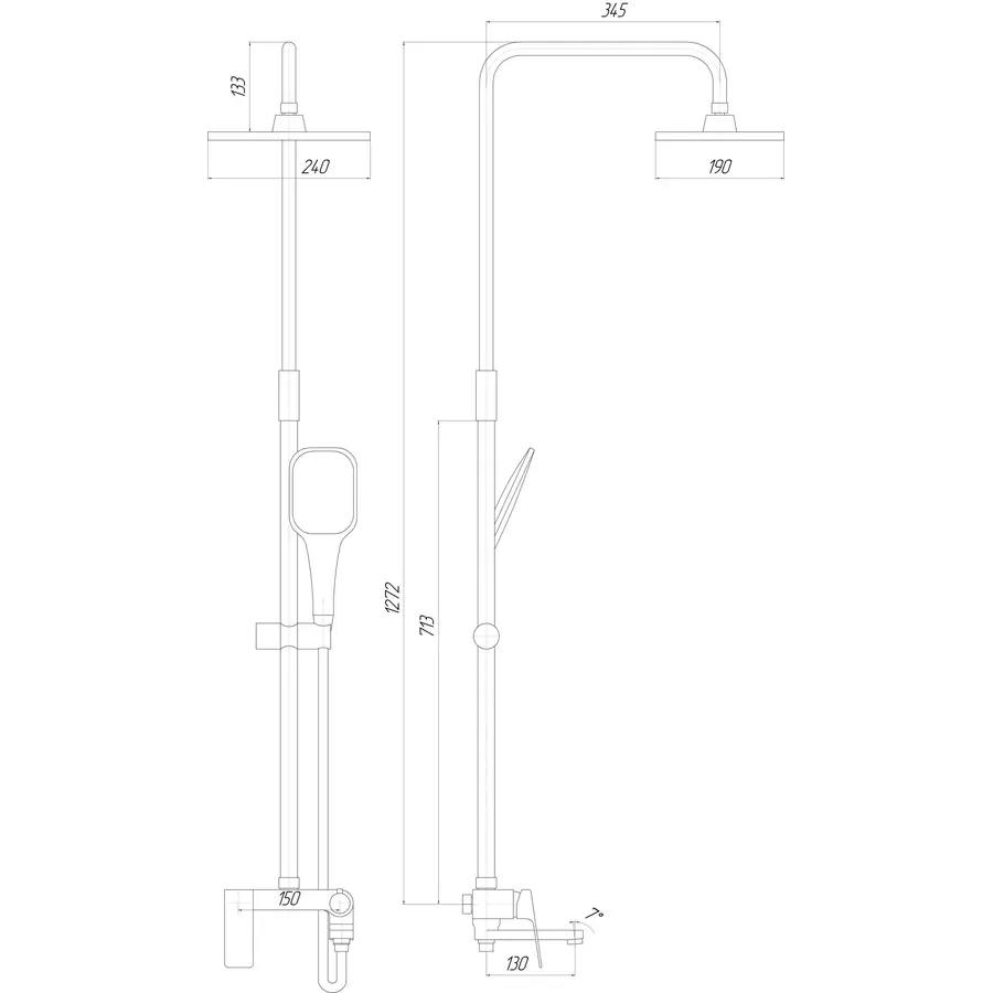 Душевая система TOPAZ ODISS TO 18102-H52