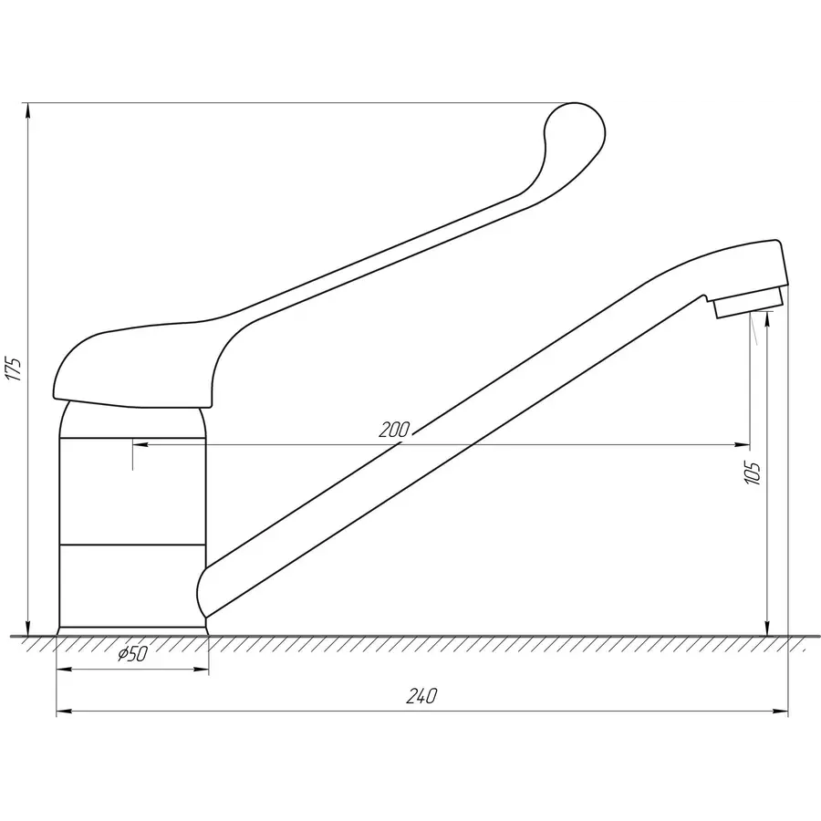 Змішувач для кухні Globus Lux CLINIC GLCA-1033