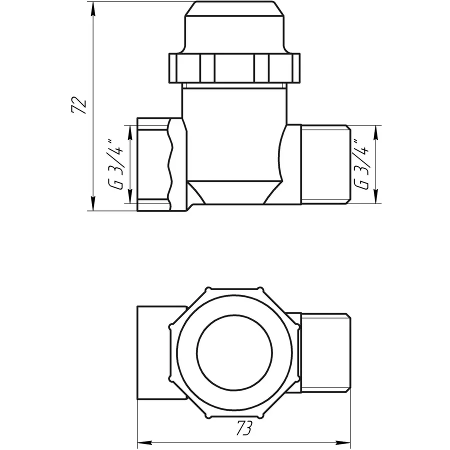Фильтр груб. очистки 3/4 "н хром.з отстойником Solomon (8015) TD1053