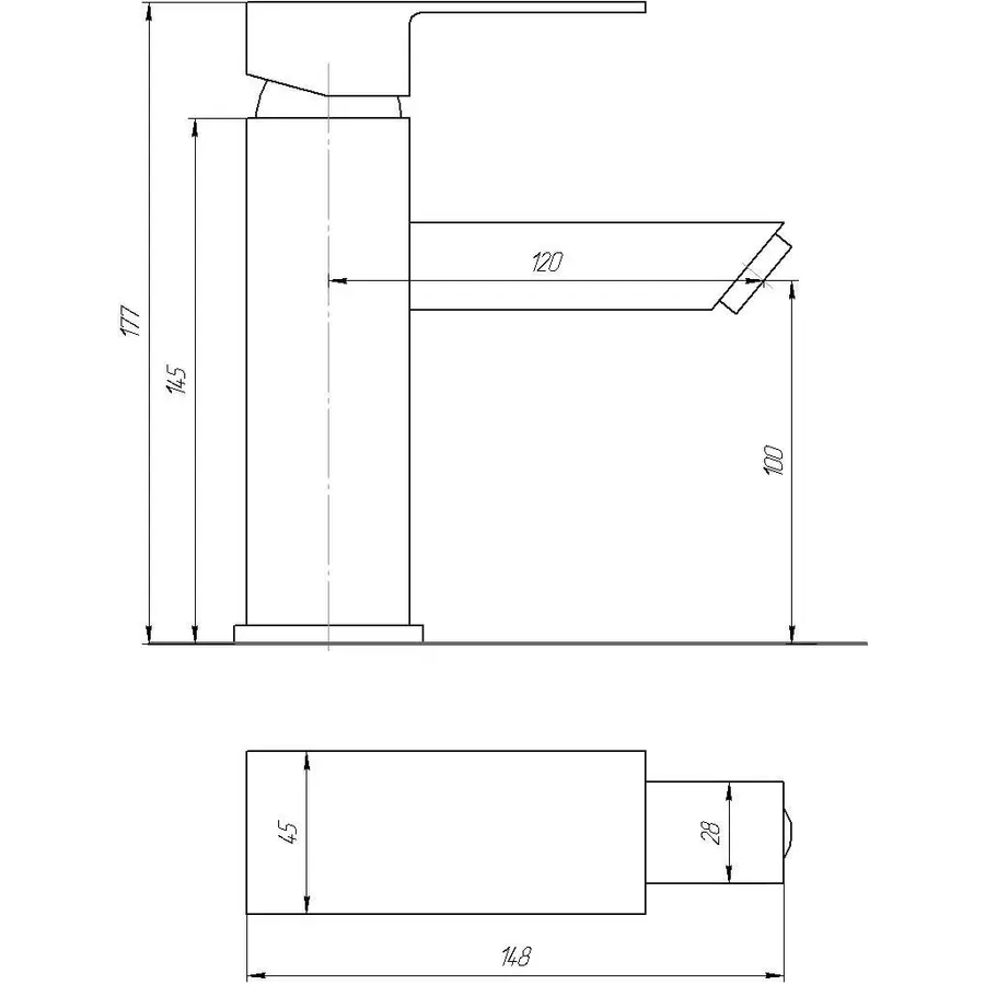 Смеситель для умывальника Globus Lux SHK-101M