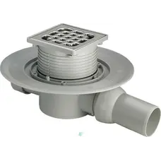 Трап для ванної VIEGA ф50 з сифоном, нержавіюча решiтка 100х100, гориз. 557119