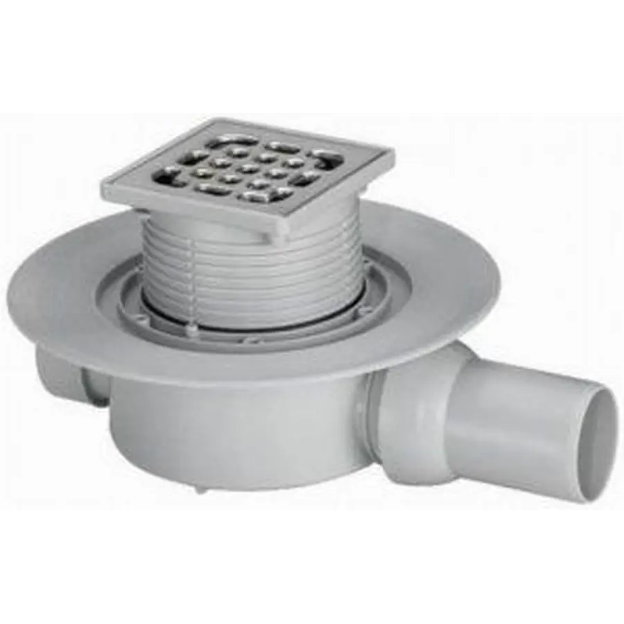 Трап для ванної VIEGA ф50 з сифоном, нержавіюча решiтка 100х100, гориз. 557119