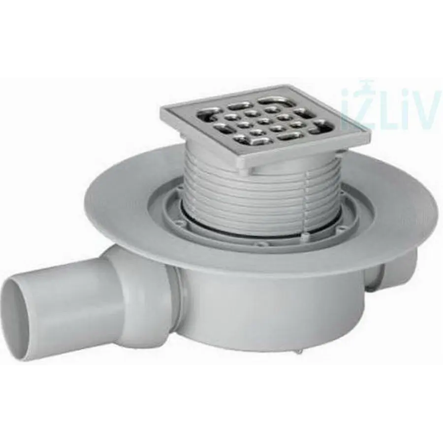 Трап VIEGA ф100 нерж. 150*150 гориз. із сифоном 557171