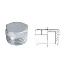 Заглушка з зовнішньою різьбою SOLOMON 1 1/4″ нікель 4001