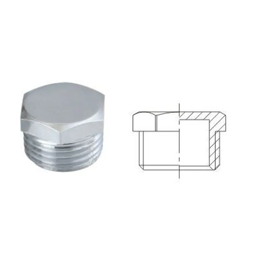 Заглушка з зовнішньою різьбою SOLOMON 1 1/4″ нікель 4001
