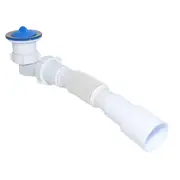 Сифон Waterstal SE 3860 для душ. піддона 1 1/2″ низький з гофрою 32х32/40/50