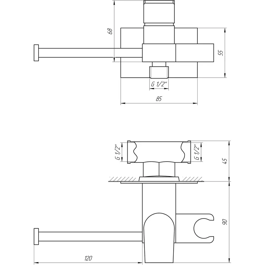 Смеситель гигиенический Globus Lux GLN-4-106MIX