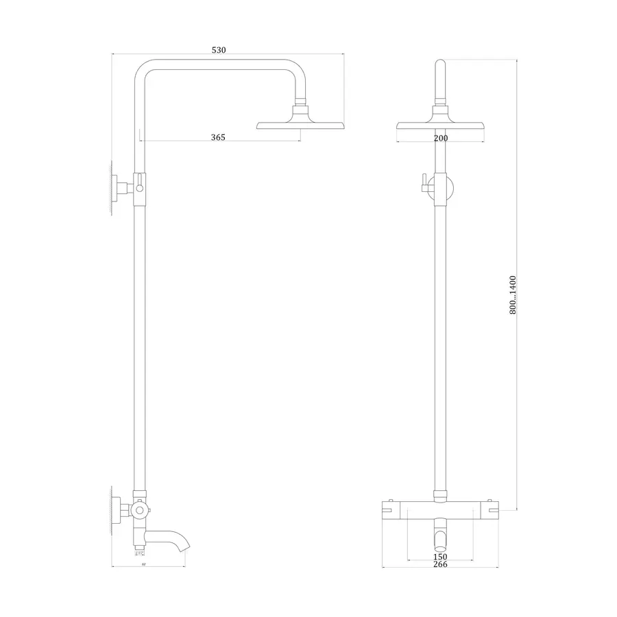 Душевая система Globus Lux GDS-0041T