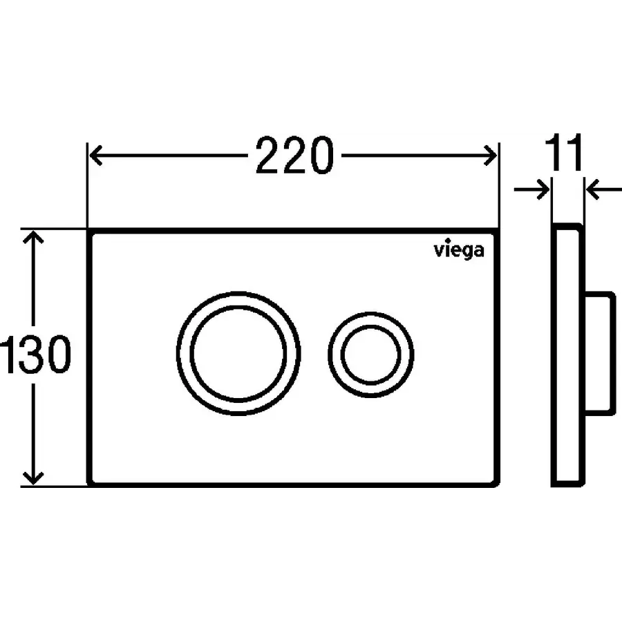 Панель змиву Prevista для бачків нерж сталь Viega 774325