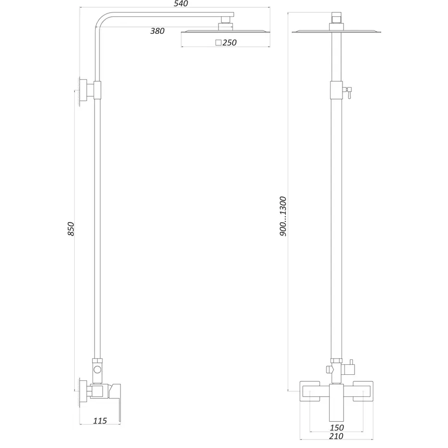 Душова система Globus Lux SICILIA SBQ-SH-125