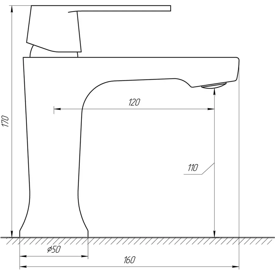 Змішувач для умивальника Globus Lux Laguna GLA-0401