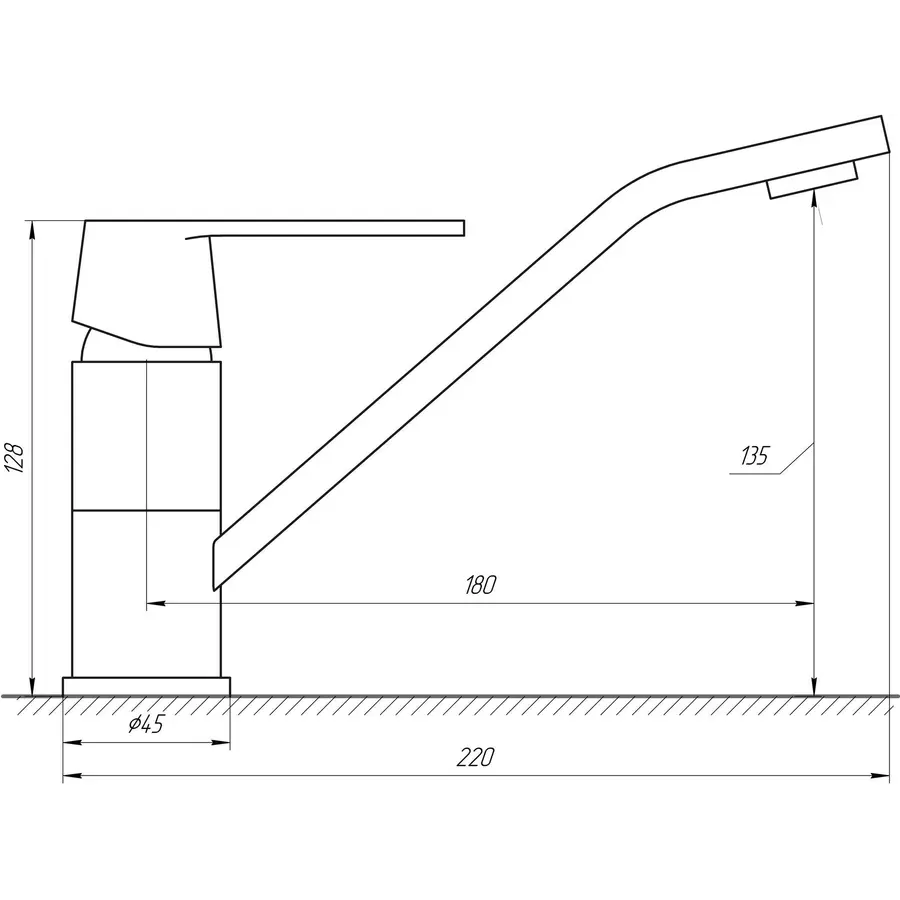 Змішувач для кухні Globus Lux Laguna GLA-0203Q