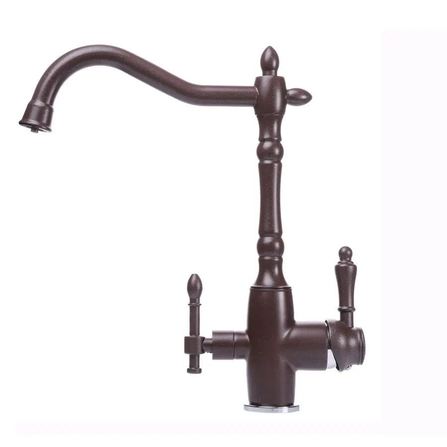 Змішувач для кухні під осмос Globus Lux LAZER GLLR-1000-6-MARONE