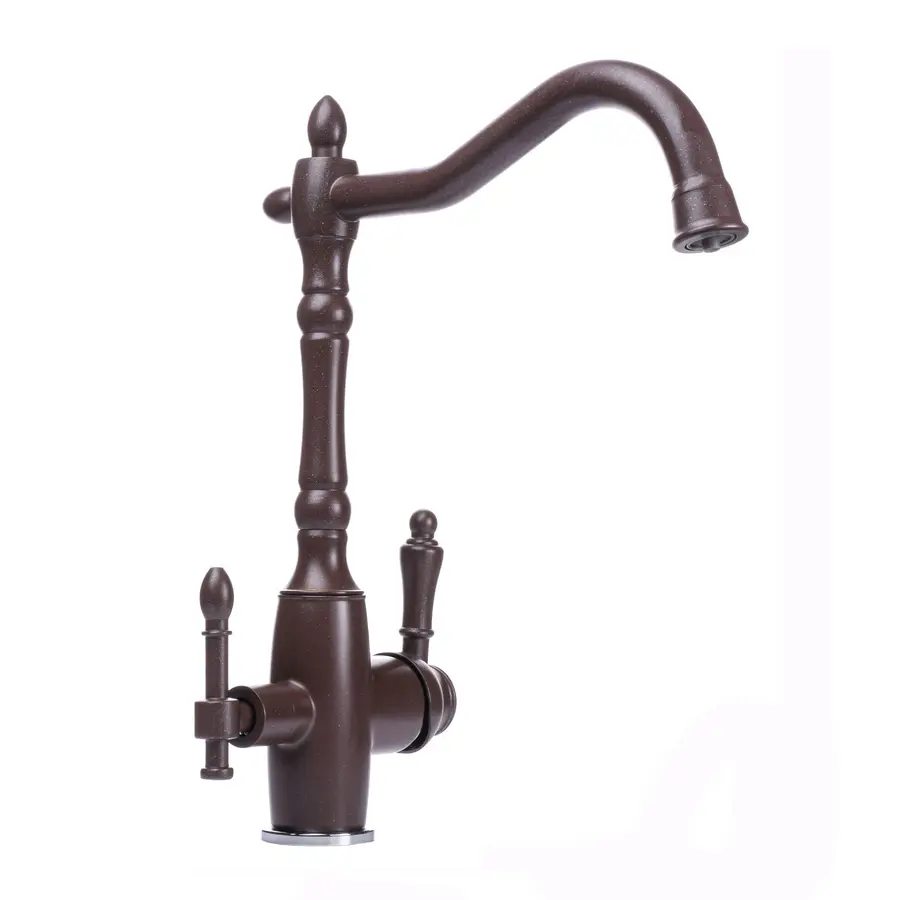 Змішувач для кухні під осмос Globus Lux LAZER GLLR-1000-6-MARONE