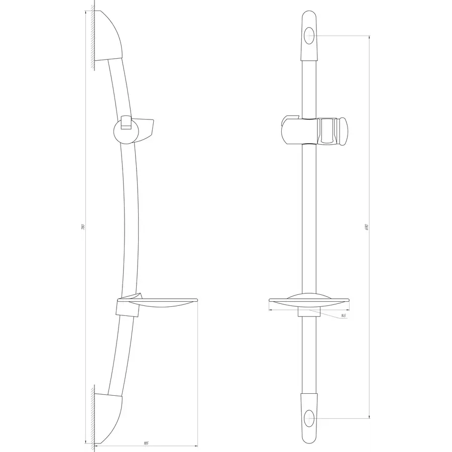 Душова стійка Globus Lux BL-106C в блістері